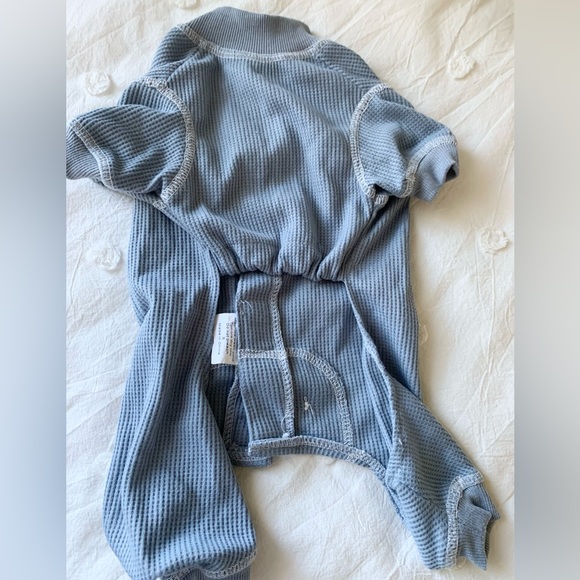 2/$10 TopPaw Size S Dusty blue thermal Dog Pajamas - Picture 3 of 5